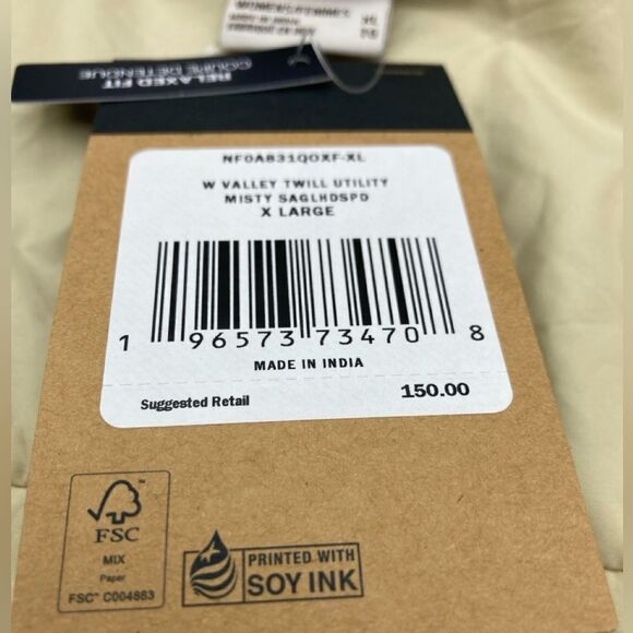 NWT The North Face Valley Twill Utility Misty Sage Plaid XL - Picture 14 of 14